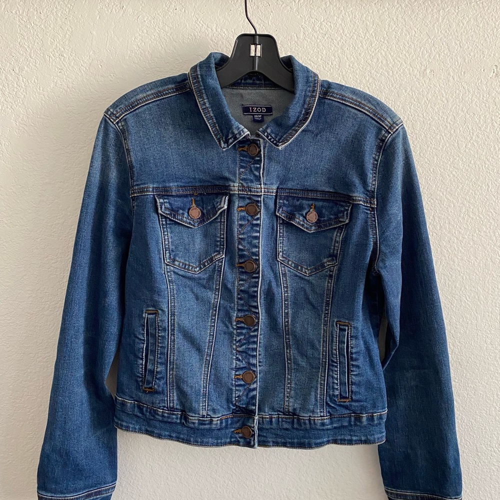 Izod Women's Classic Blue Jean Jacket - XS